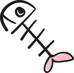 卡通鱼骨头