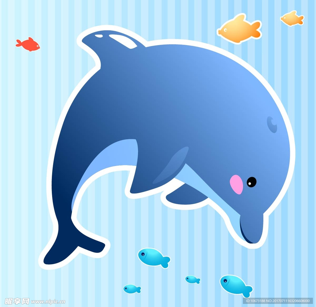 卡通海豚
