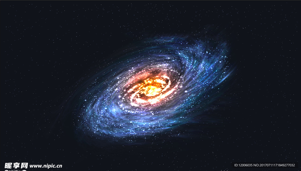 螺旋状炫彩宇宙星云背景矢量素材