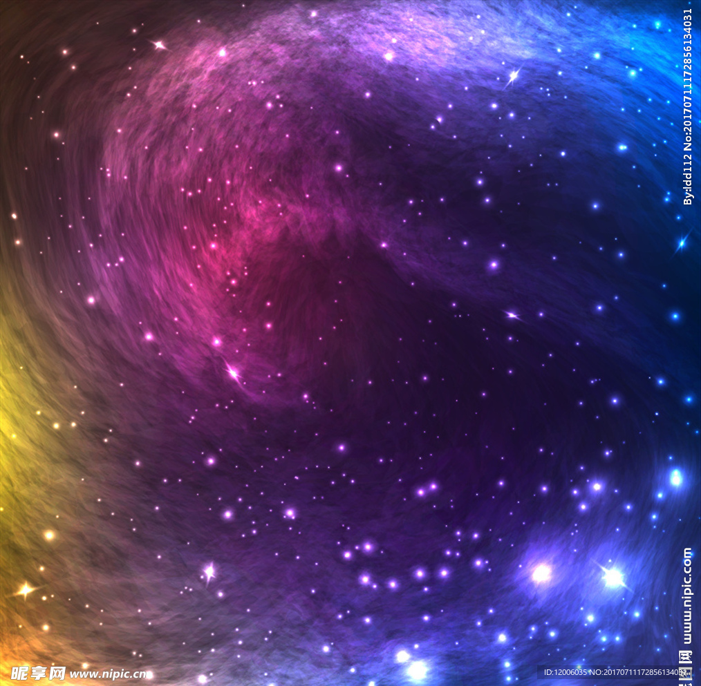 炫彩唯美星空背景矢量素材