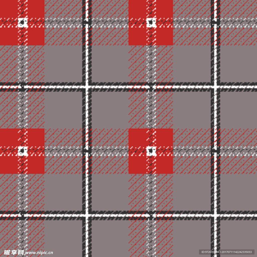 格子布料四方连续底纹