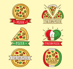 复古披萨标签