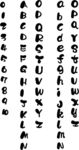 POP字体六体字典数字 字母