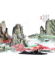 手绘山水移门