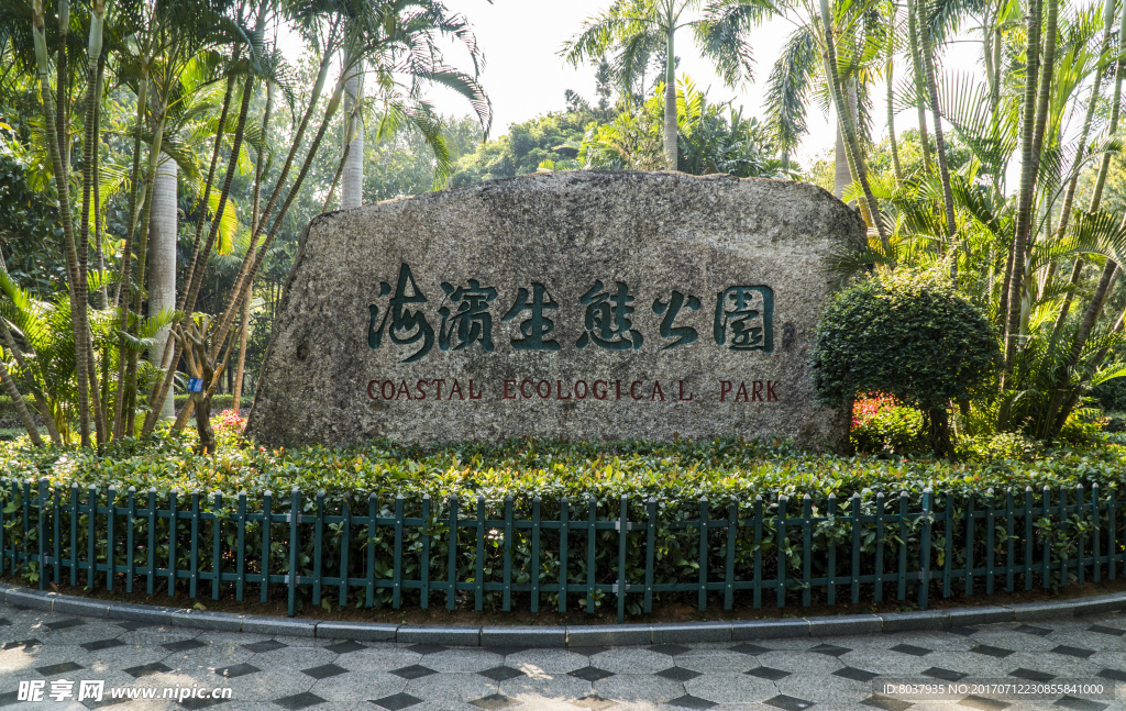深圳红树林生态公园碑石