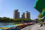 沈阳万柳塘公园 游船 建筑