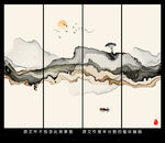 新中式抽象意境水墨装饰画