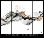 抽象禅意水墨山水