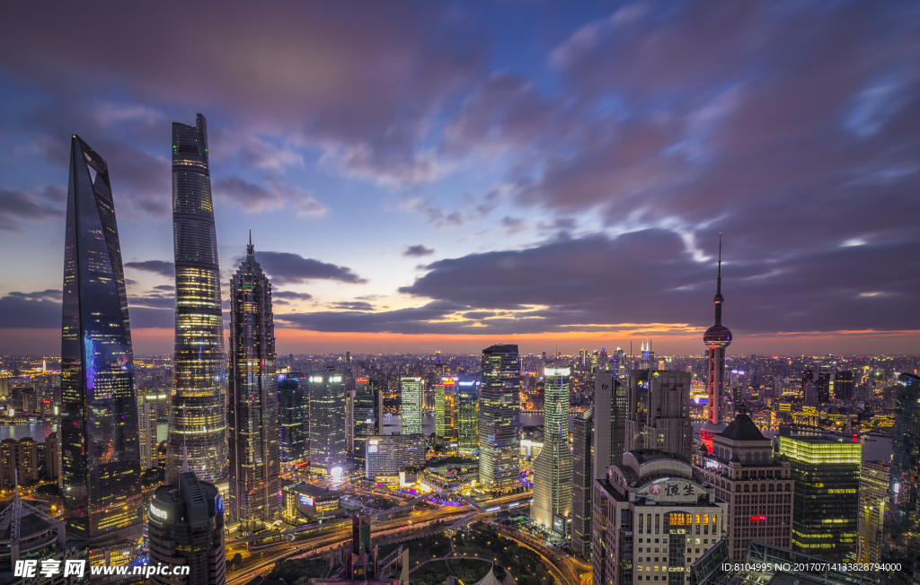 陆家嘴全景夜景