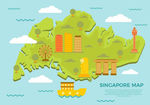 新加坡旅游地形图