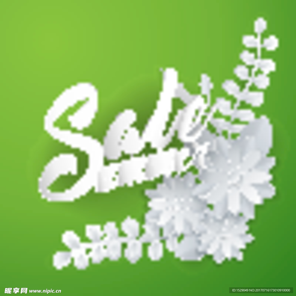 白色立体花纹