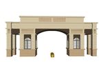 su欧式入口建筑模型