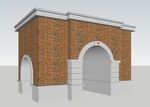 su欧式入口建筑模型