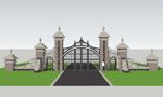 su欧式入口建筑模型