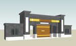 中式入口建筑模型