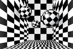 3D黑白格子