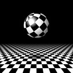 3D黑白格子
