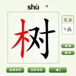 中国汉字树字笔画教学动画视频