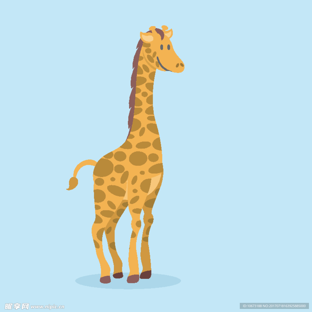 卡通长颈鹿