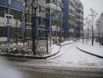 小区雪景