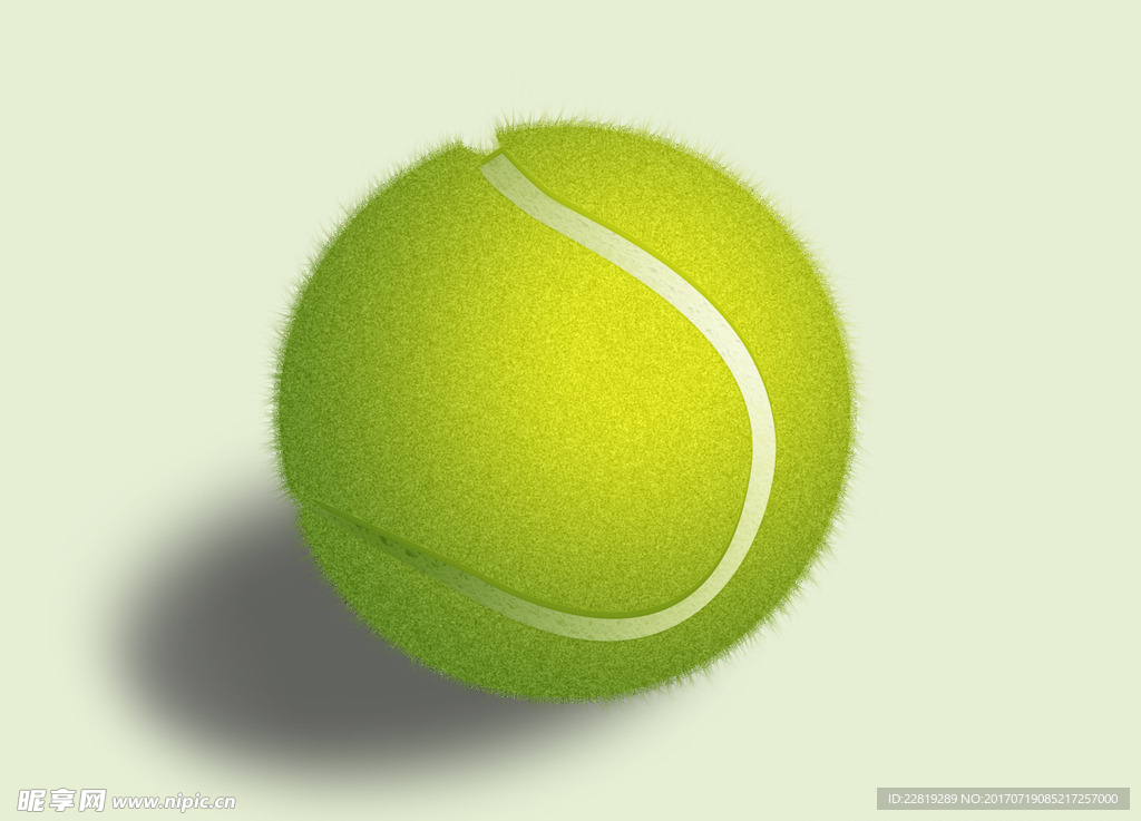 手绘拟物化超仿真网球
