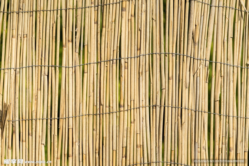 竹墙护栏纹理背景
