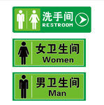 洗手间指引牌