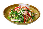 美食韭菜炒香干