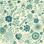 植物花卉花鸟四方连续底纹