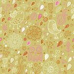 植物花卉花鸟四方连续底纹