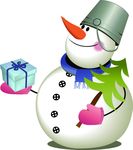 卡通雪人矢量图下载