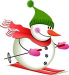 卡通雪人矢量图下载