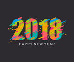 2018年新年快乐矢量图片