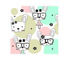 卡通兔子四方连续底纹
