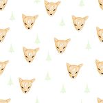 卡通狐狸四方连续底纹