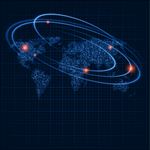 矢量世界地图 蓝色世界地图