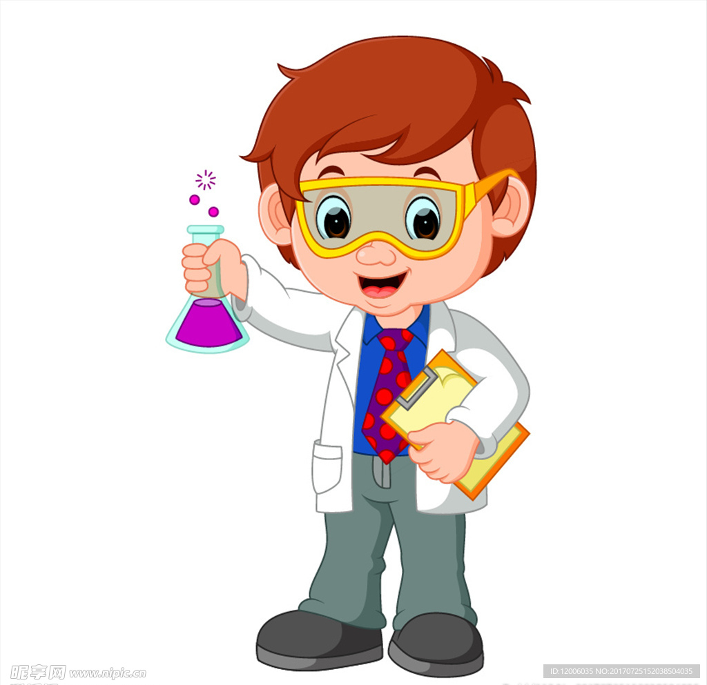 拿着化验工具和文件夹的科学家