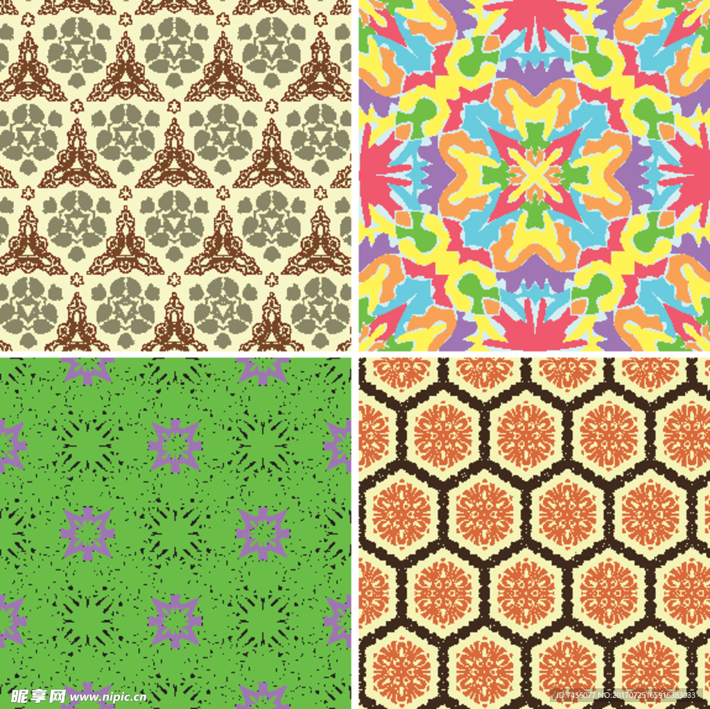 矢量欧式花纹墙纸壁画