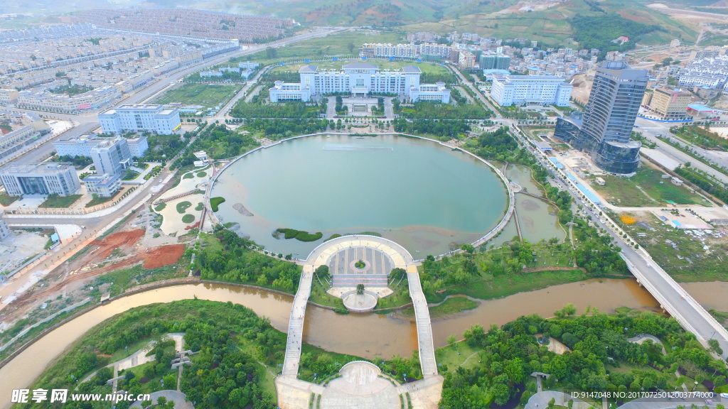 文山人工湖远景