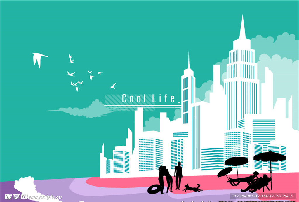 海滨城市剪影