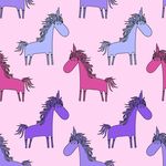 卡通独角兽四方连续底纹