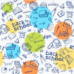 学校学习用品四方连续底纹
