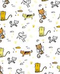 卡通猫四方连续底纹