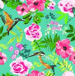 花朵花卉花鸟四方连续底纹