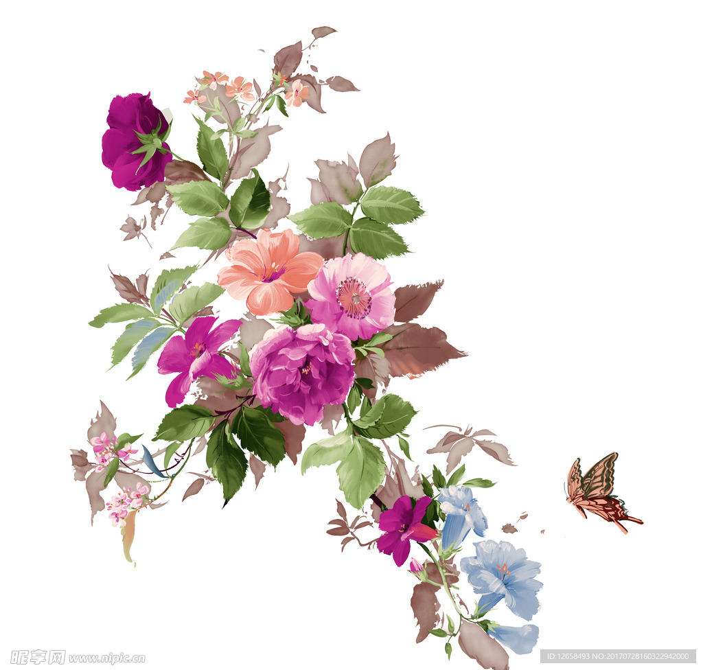 喷墨水画花花