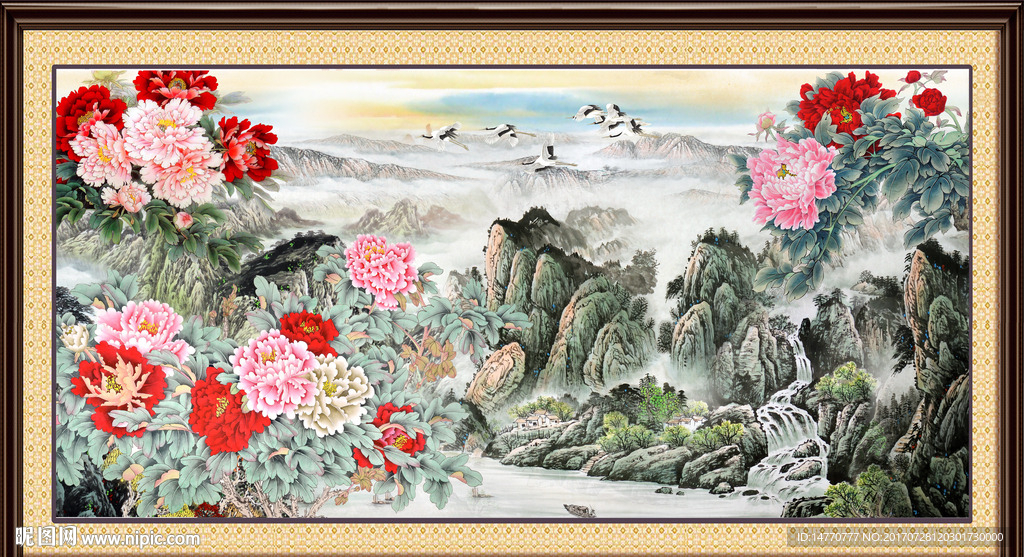 国画牡丹