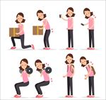 女性正确和不正确姿势对比
