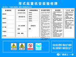 起重机验收牌