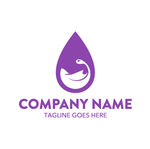 紫色水滴logo矢量素材