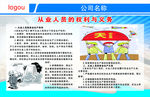 作业人员权利与义务展板图片素材